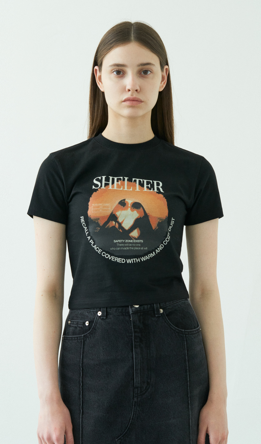 MILLO ARCHIVE [Women] 쉘터 티셔츠 [블랙]
