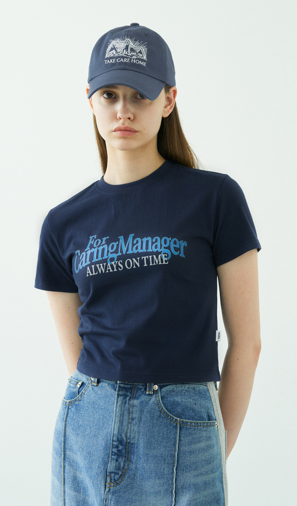 MILLO ARCHIVE [Women] 케어링 아치 티셔츠 [네이비]